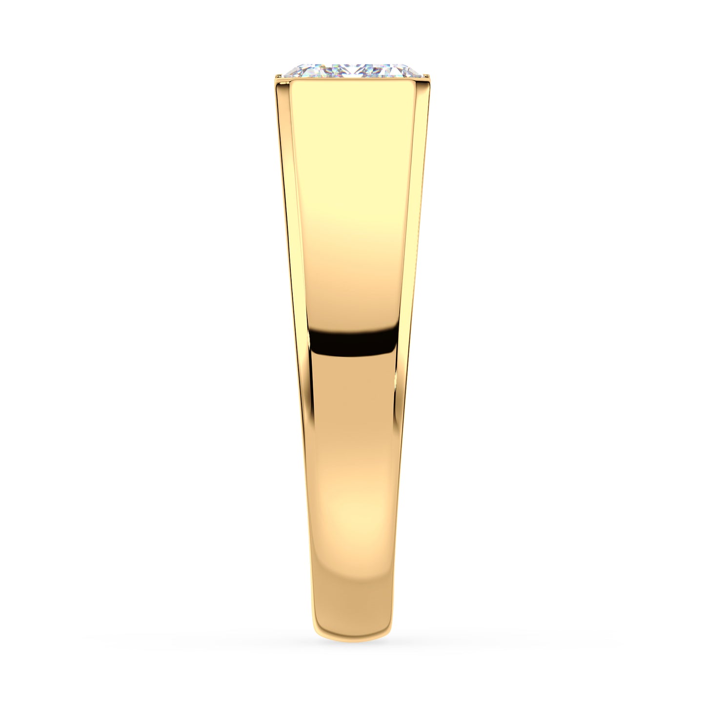 Bold Emerald-Cut Diamond Signet Ring