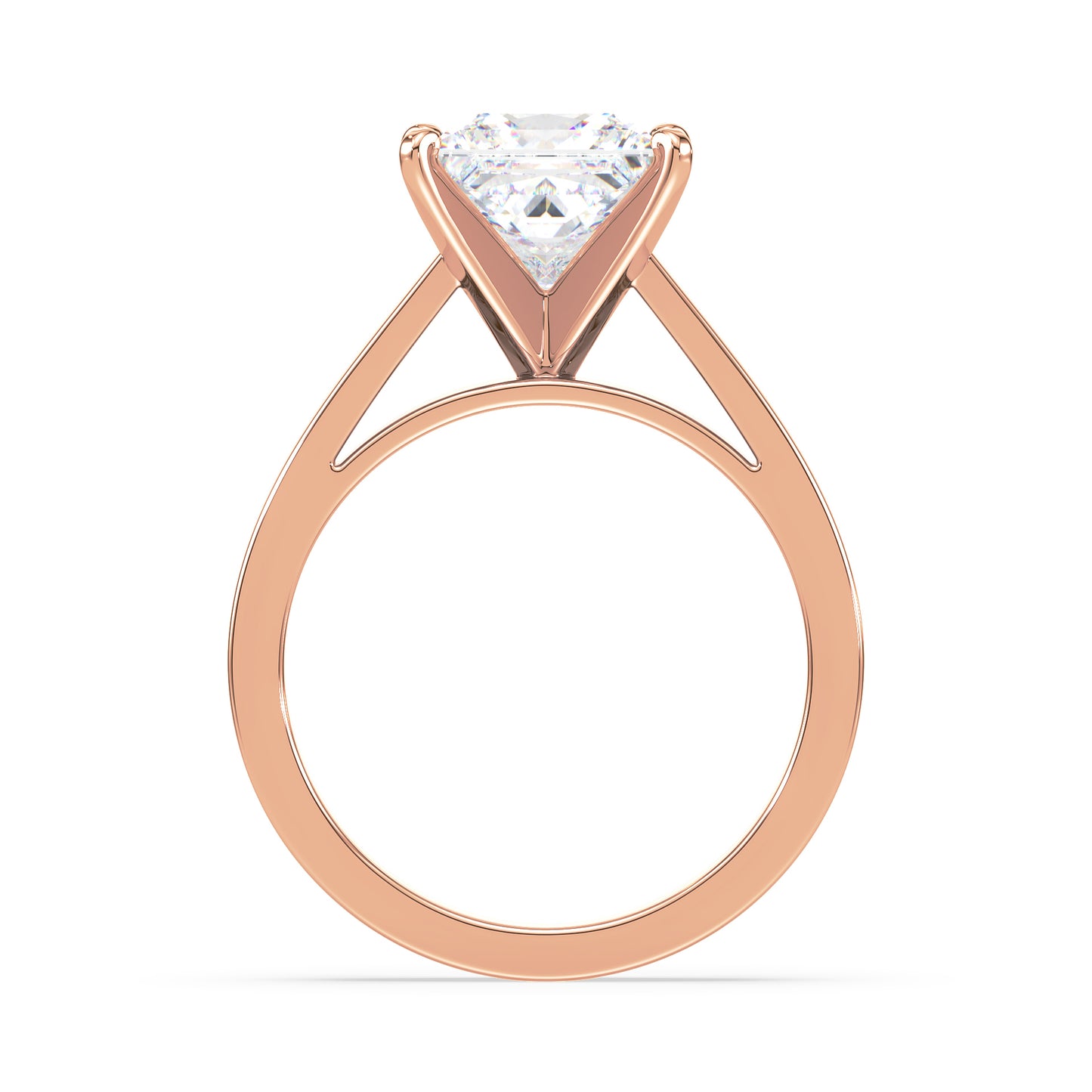 Classic Princess-Cut Diamond Solitaire Ring