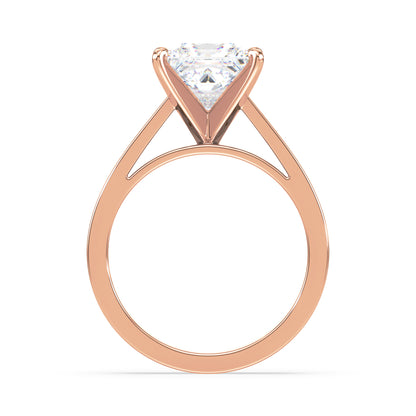 Classic Princess-Cut Diamond Solitaire Ring