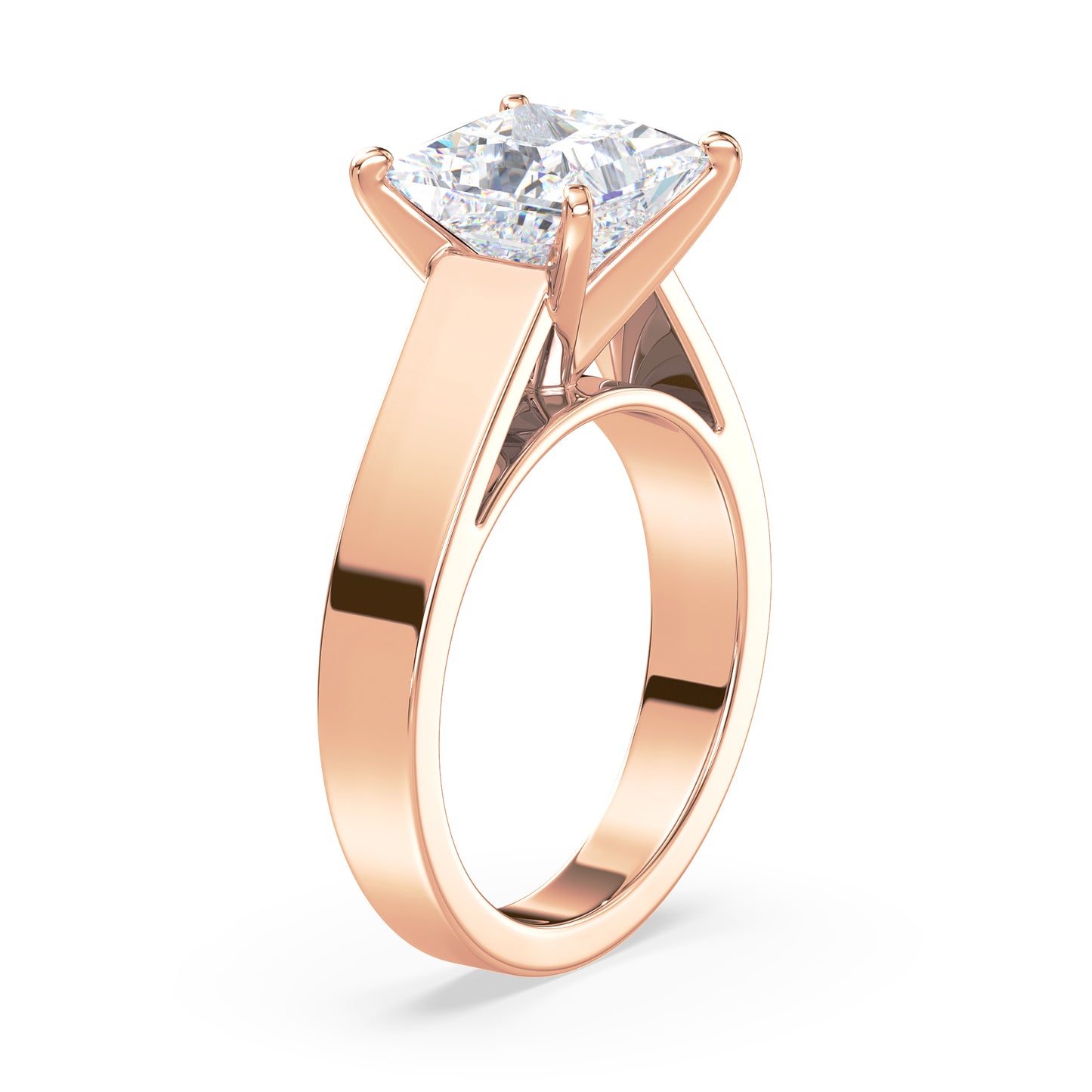 Classic Princess-Cut Diamond Solitaire Ring