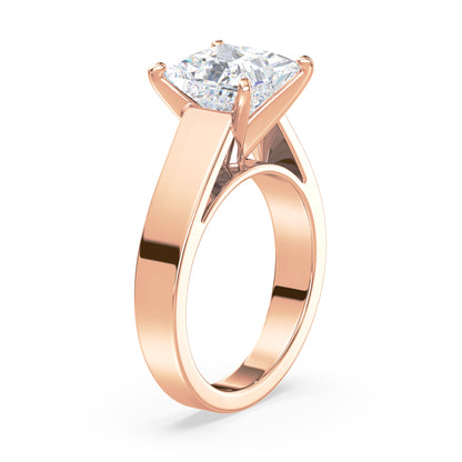 Classic Princess-Cut Diamond Solitaire Ring