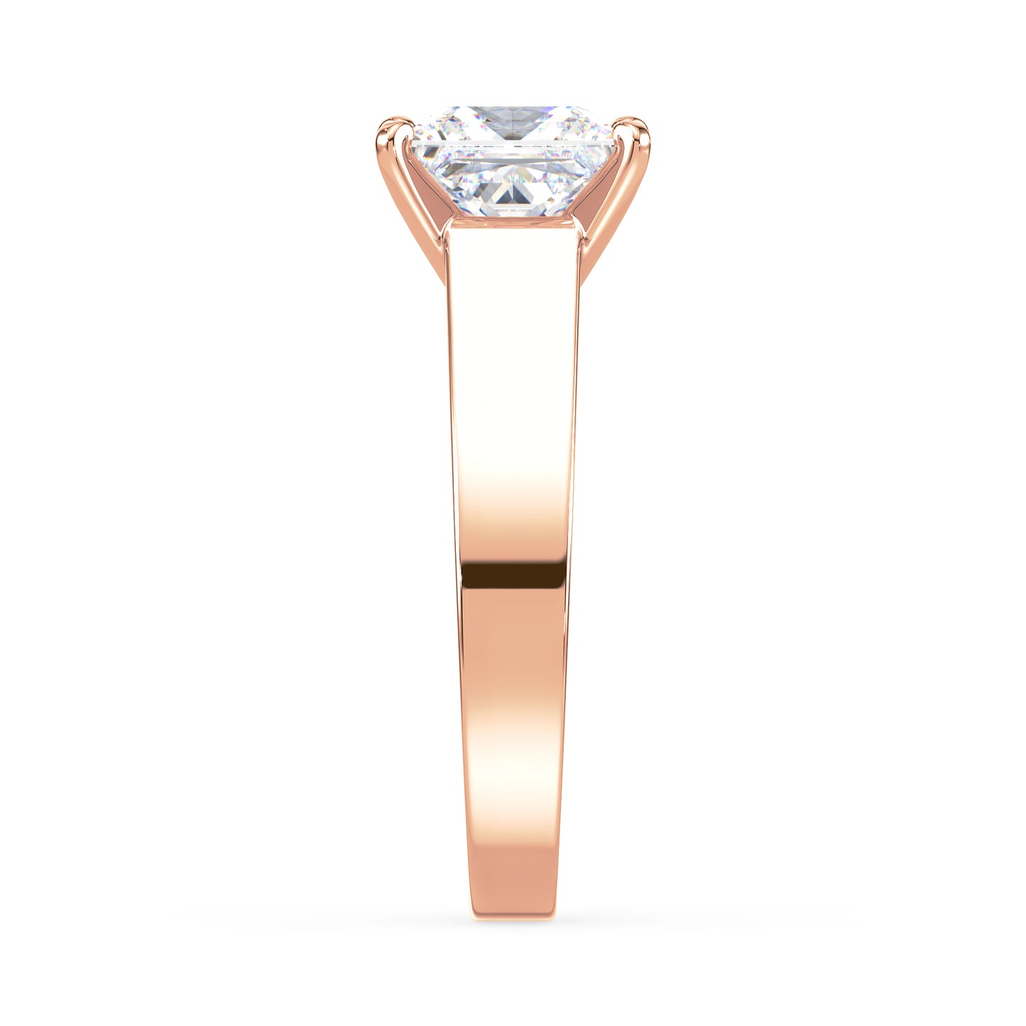Classic Princess-Cut Diamond Solitaire Ring