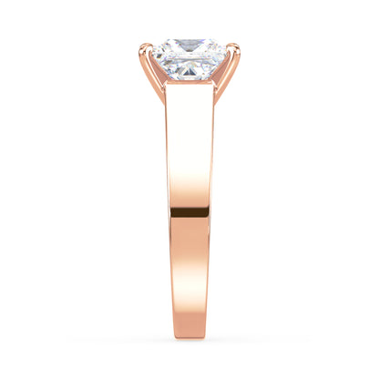 Classic Princess-Cut Diamond Solitaire Ring