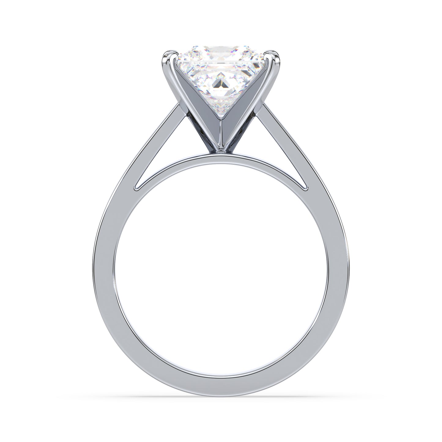 Classic Princess-Cut Diamond Solitaire Ring