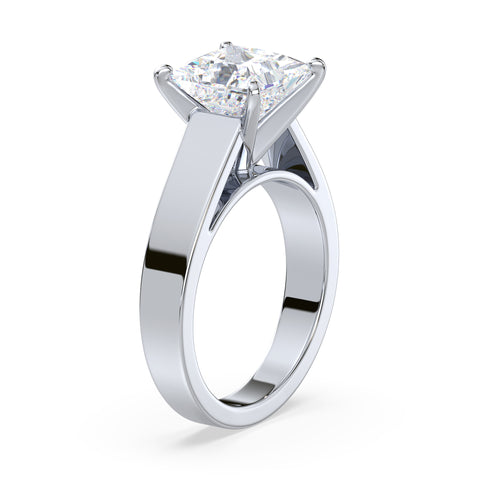 Classic Princess-Cut Diamond Solitaire Ring