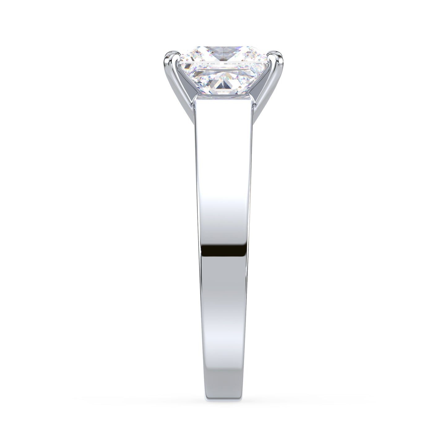 Classic Princess-Cut Diamond Solitaire Ring