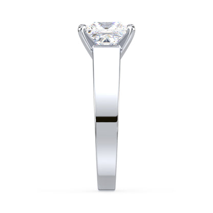 Classic Princess-Cut Diamond Solitaire Ring