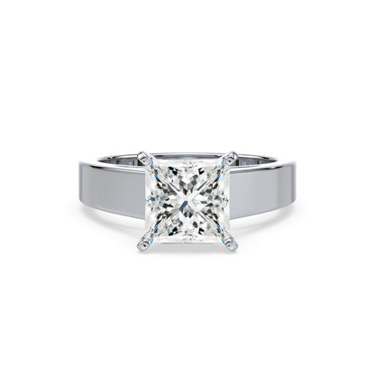 Classic Princess-Cut Diamond Solitaire Ring