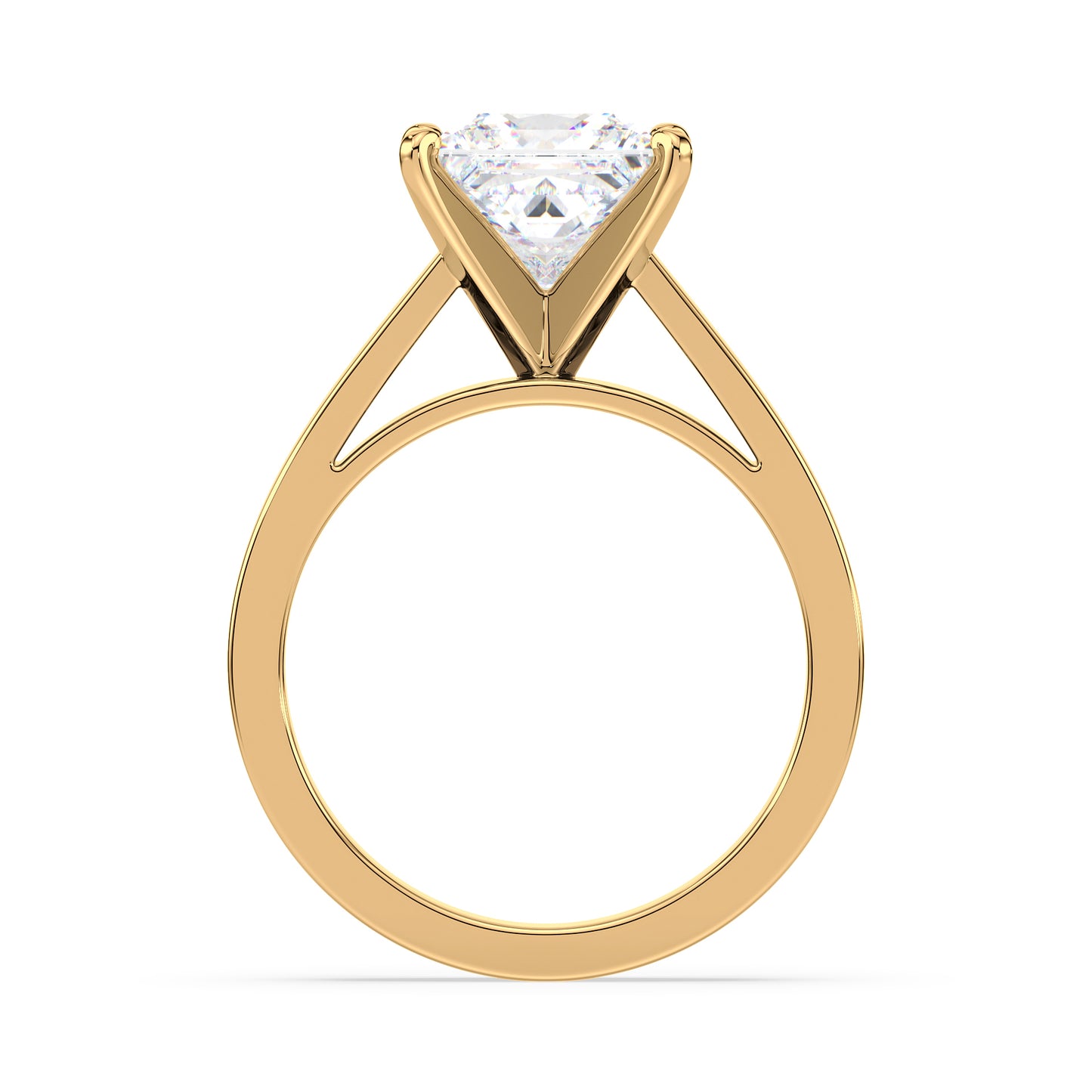 Classic Princess-Cut Diamond Solitaire Ring