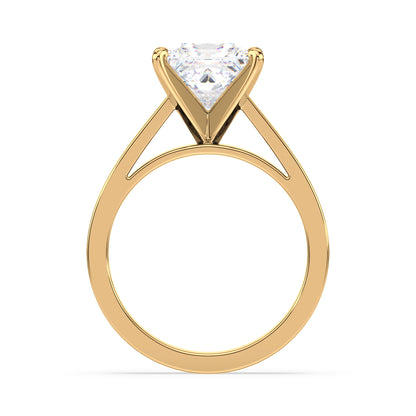 Classic Princess-Cut Diamond Solitaire Ring