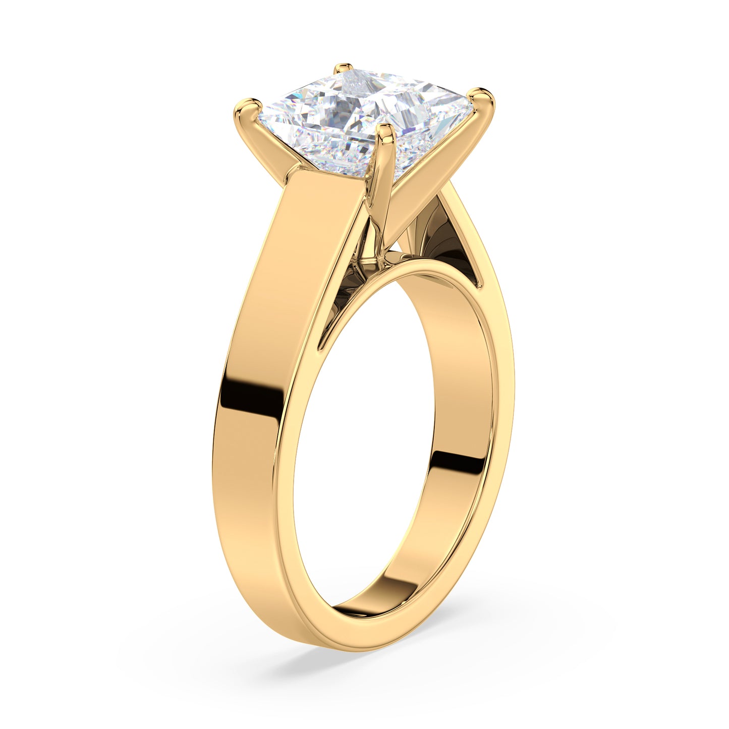 Classic Princess-Cut Diamond Solitaire Ring