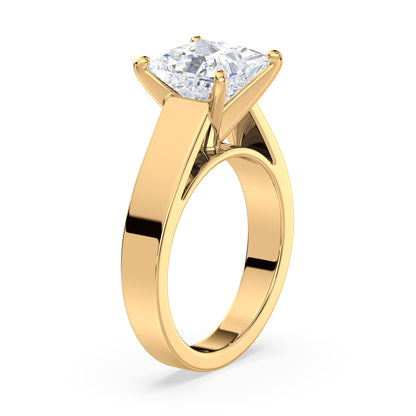 Classic Princess-Cut Diamond Solitaire Ring