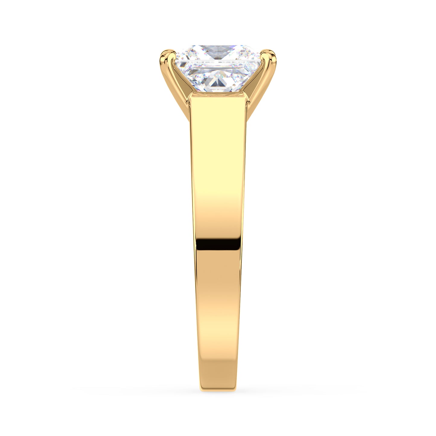 Classic Princess-Cut Diamond Solitaire Ring