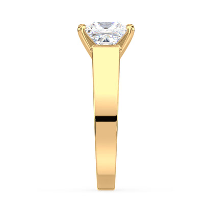 Classic Princess-Cut Diamond Solitaire Ring