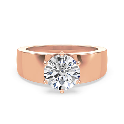 Classic Round Diamond Solitaire Ring