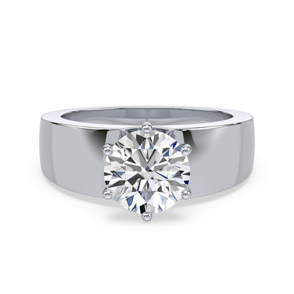 Classic Round Diamond Solitaire Ring