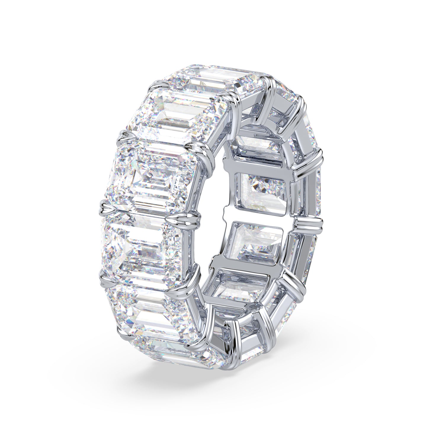 Classic Emerald Diamond Eternity Ring