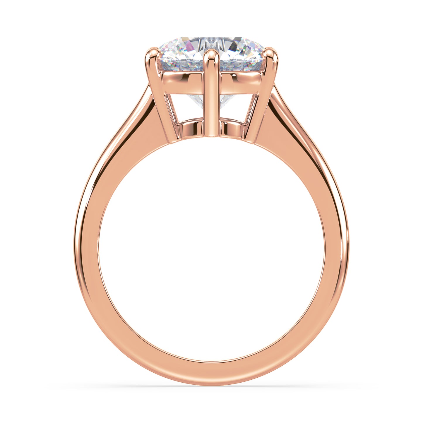 Elegant Six-Prong Diamond Solitaire Ring