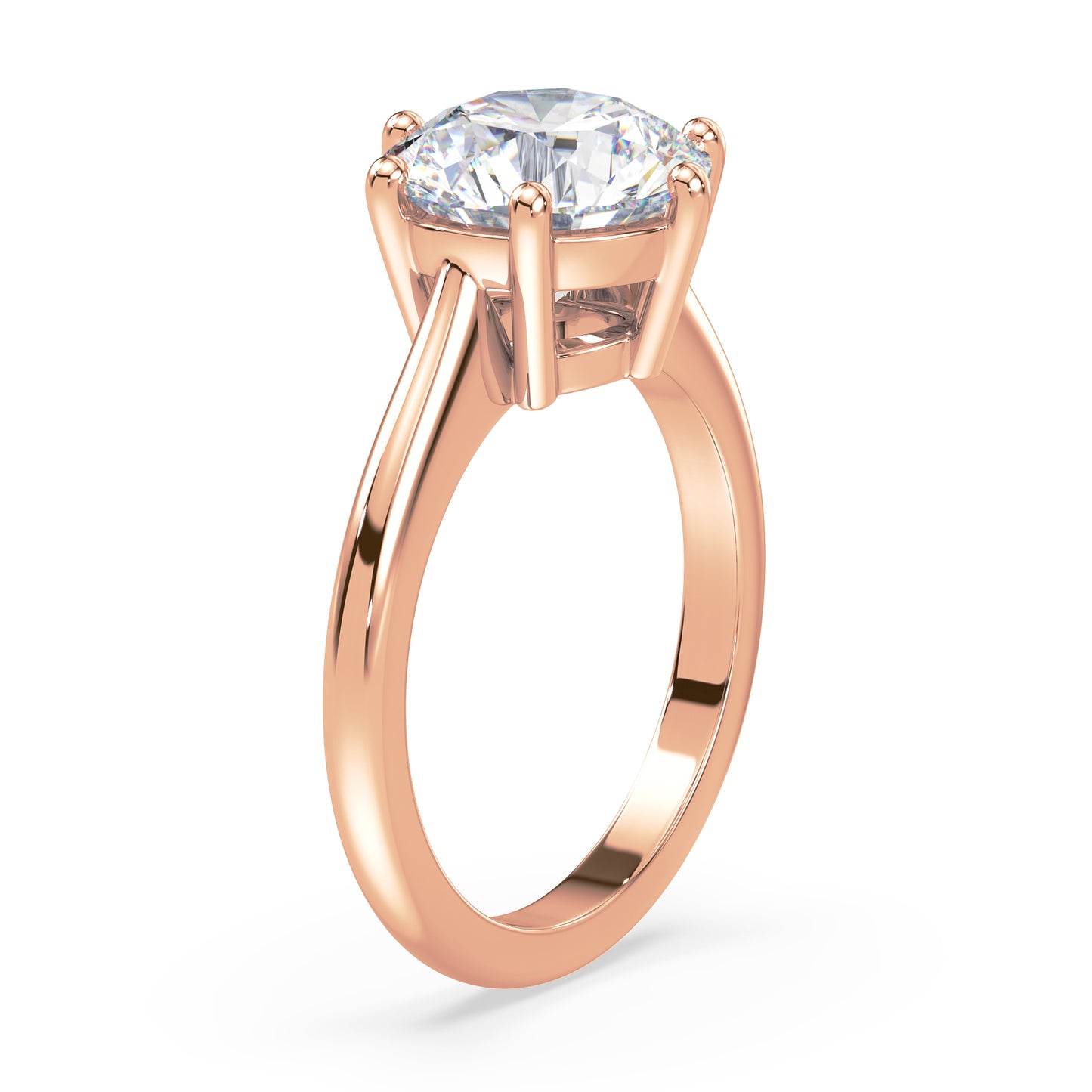 Elegant Six-Prong Diamond Solitaire Ring