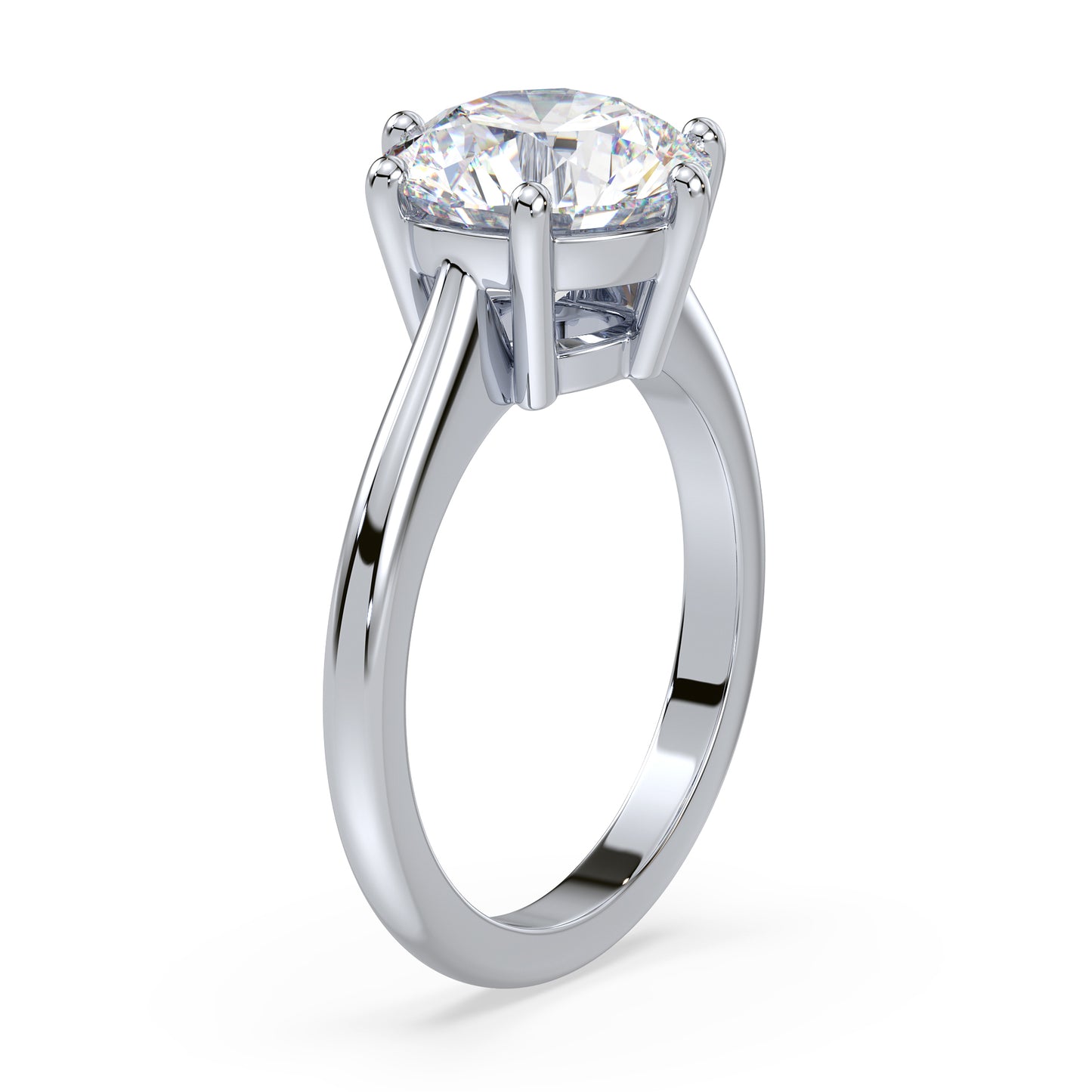 Elegant Six-Prong Diamond Solitaire Ring