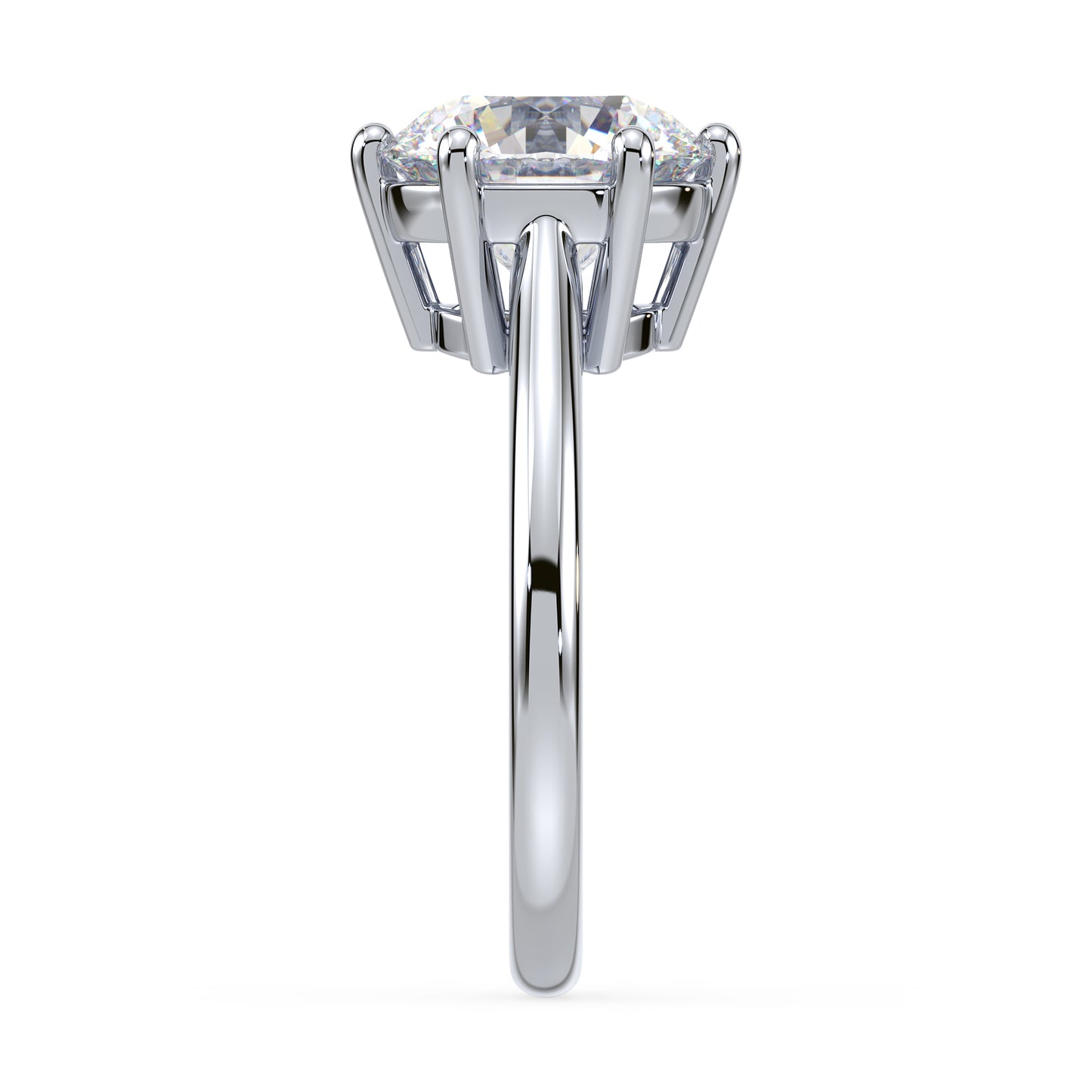 Elegant Six-Prong Diamond Solitaire Ring