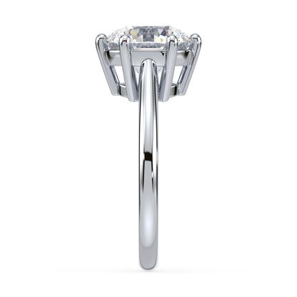 Elegant Six-Prong Diamond Solitaire Ring