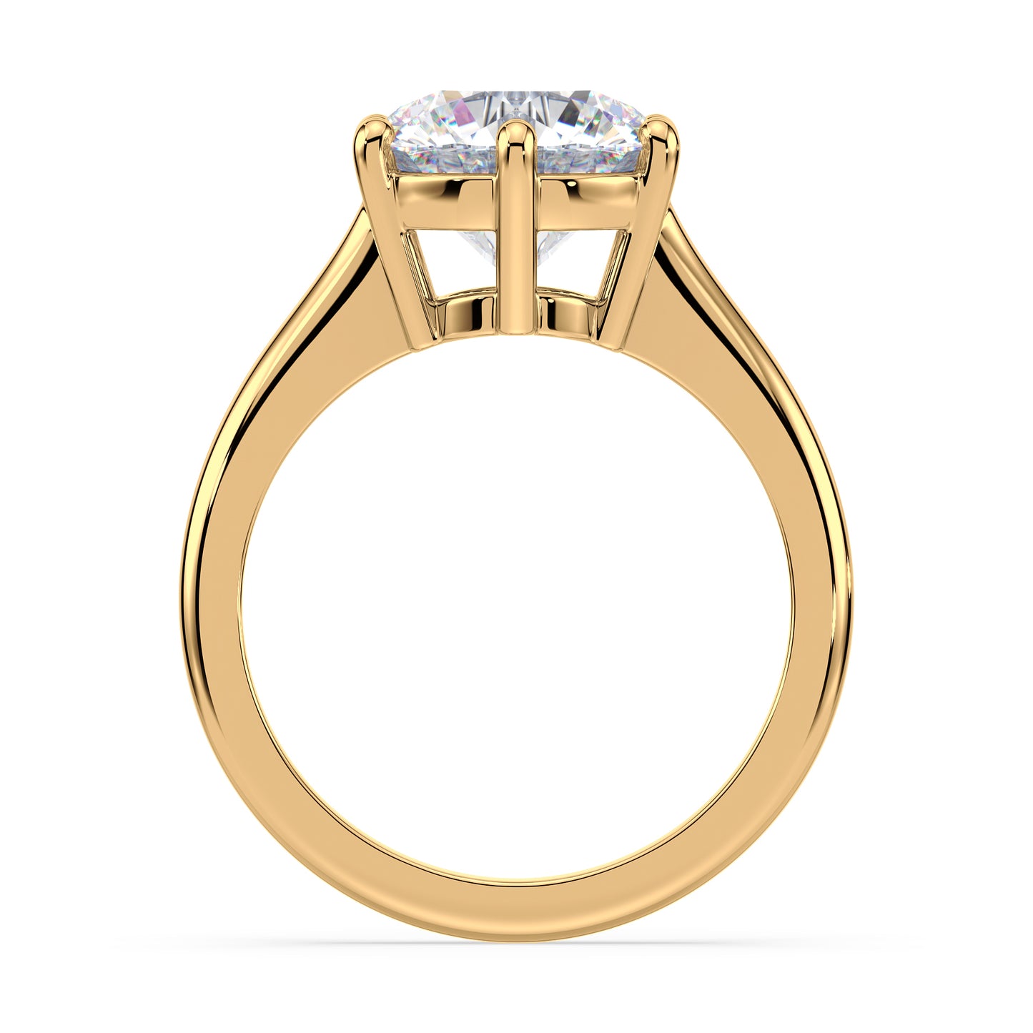 Elegant Six-Prong Diamond Solitaire Ring