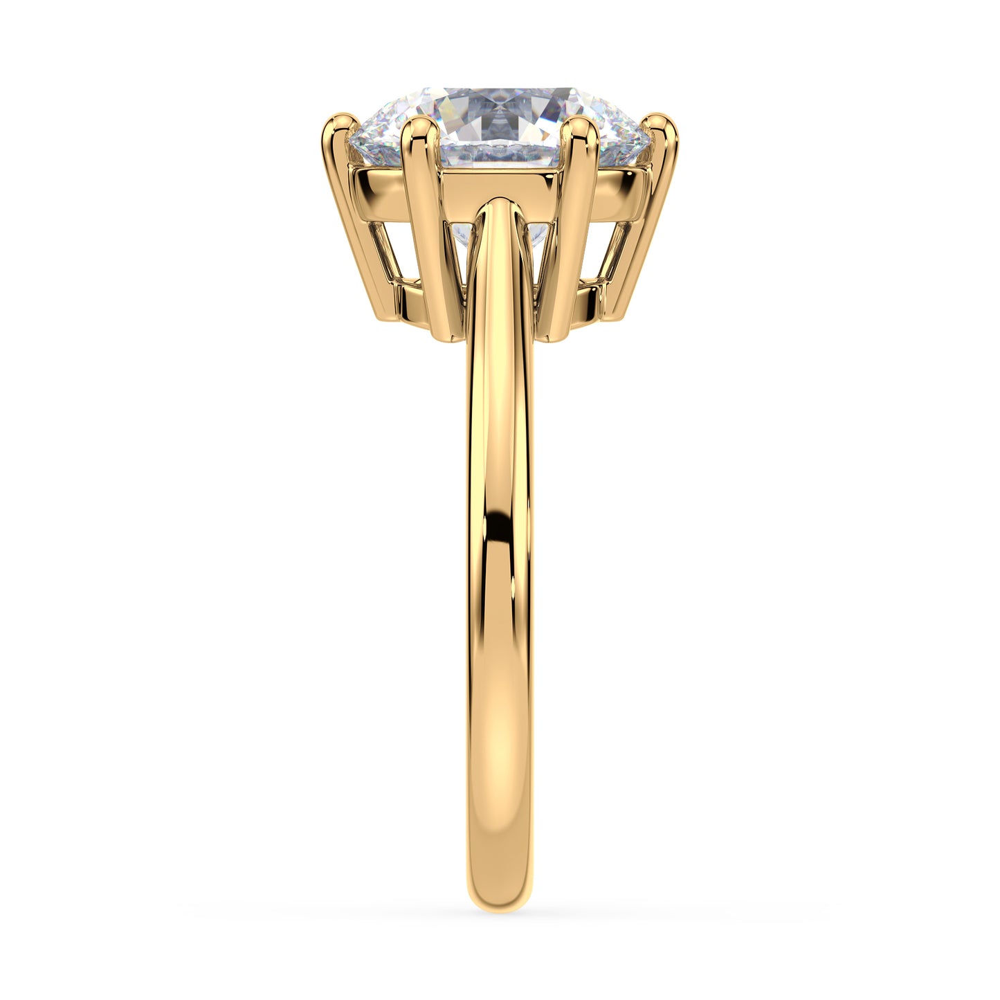 Elegant Six-Prong Diamond Solitaire Ring