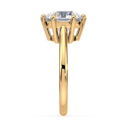 Elegant Six-Prong Diamond Solitaire Ring