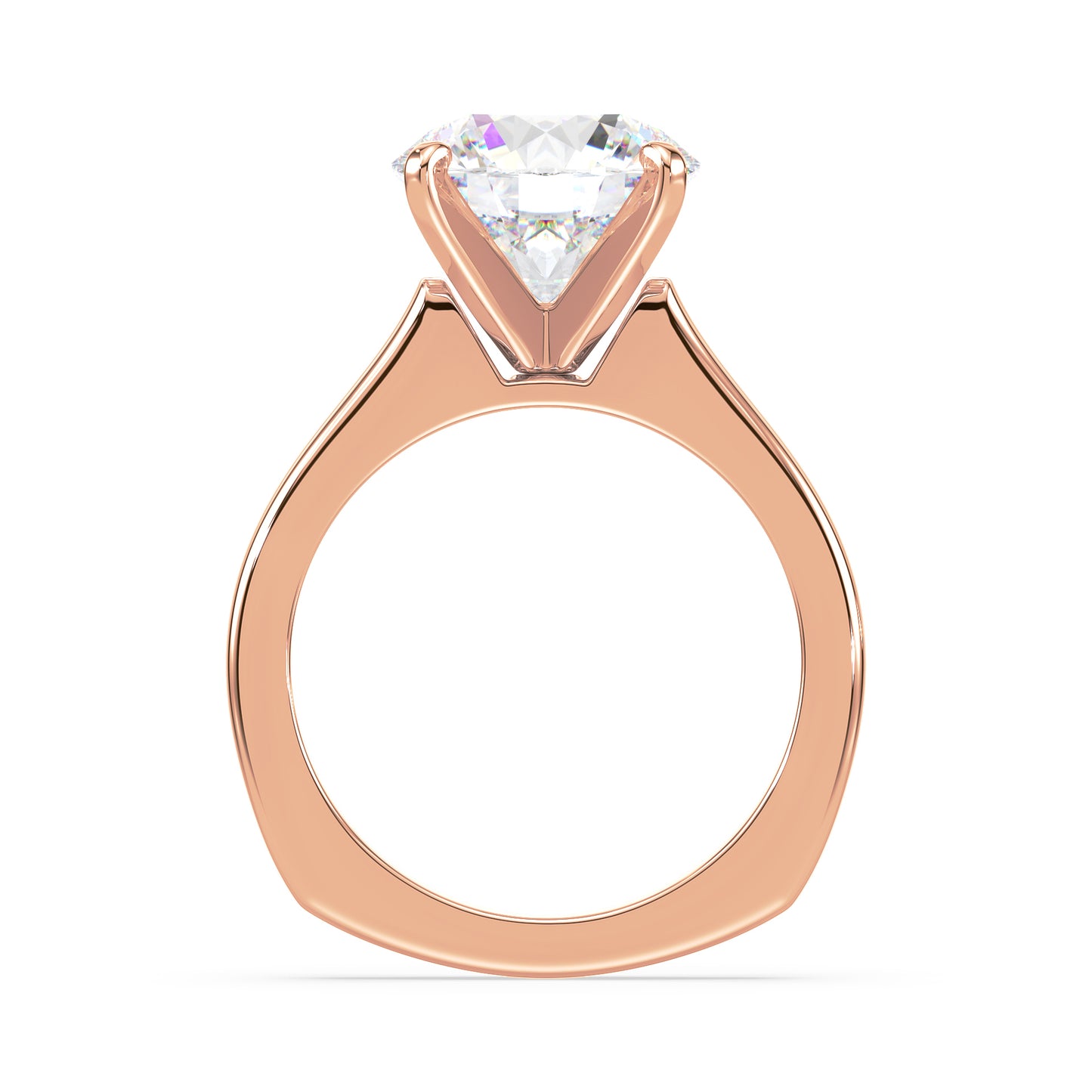 Radiant Round Diamond Solitaire Ring