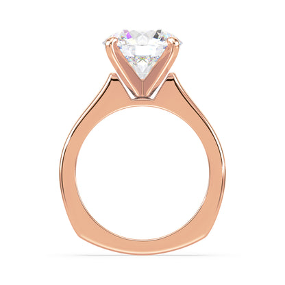 Radiant Round Diamond Solitaire Ring