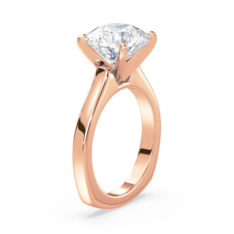 Radiant Round Diamond Solitaire Ring