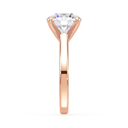 Radiant Round Diamond Solitaire Ring