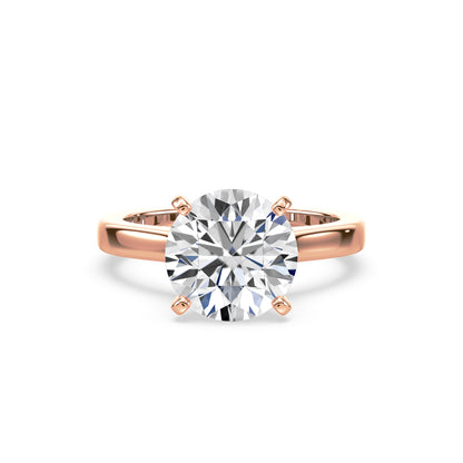 Radiant Round Diamond Solitaire Ring