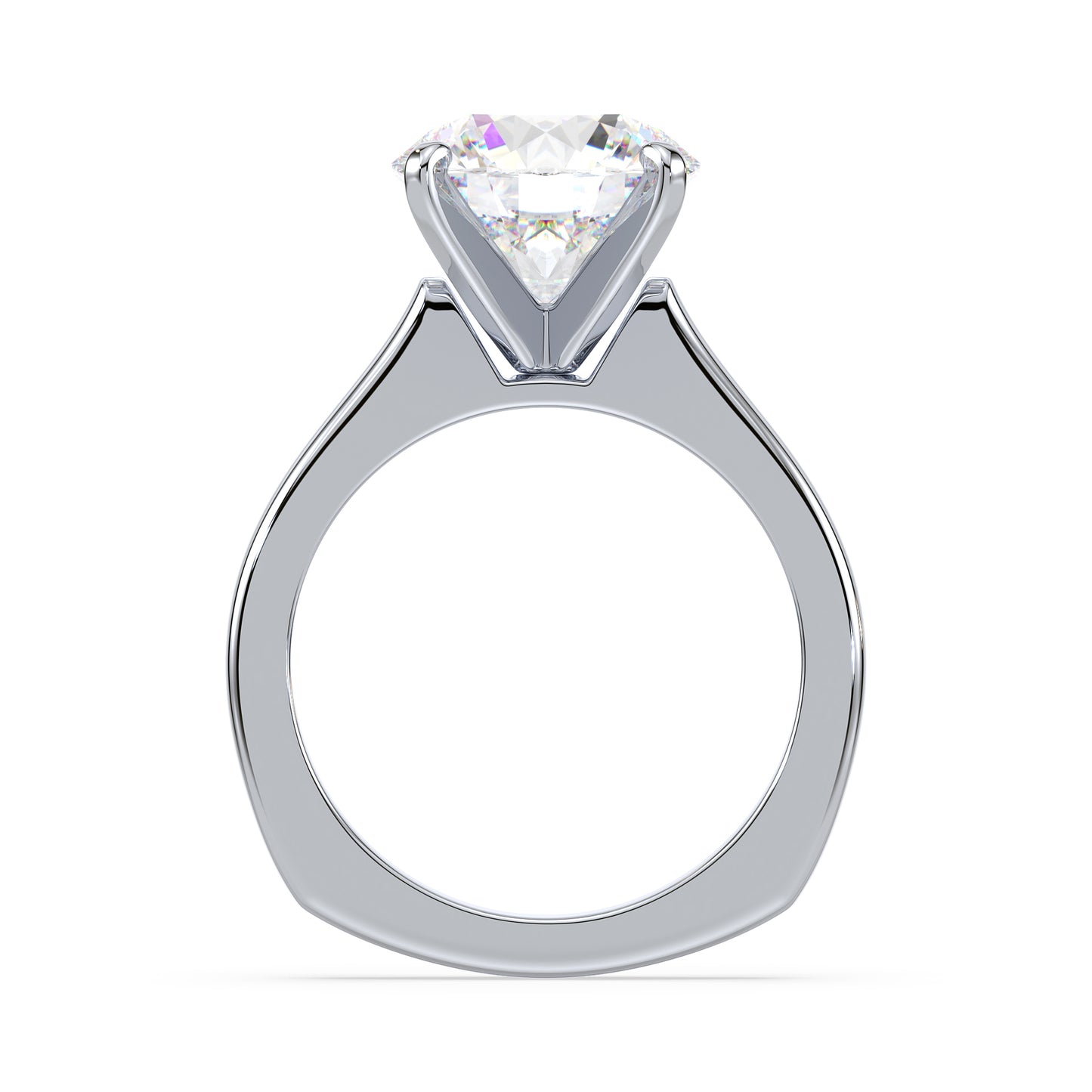 Radiant Round Diamond Solitaire Ring