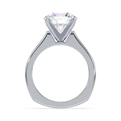 Radiant Round Diamond Solitaire Ring