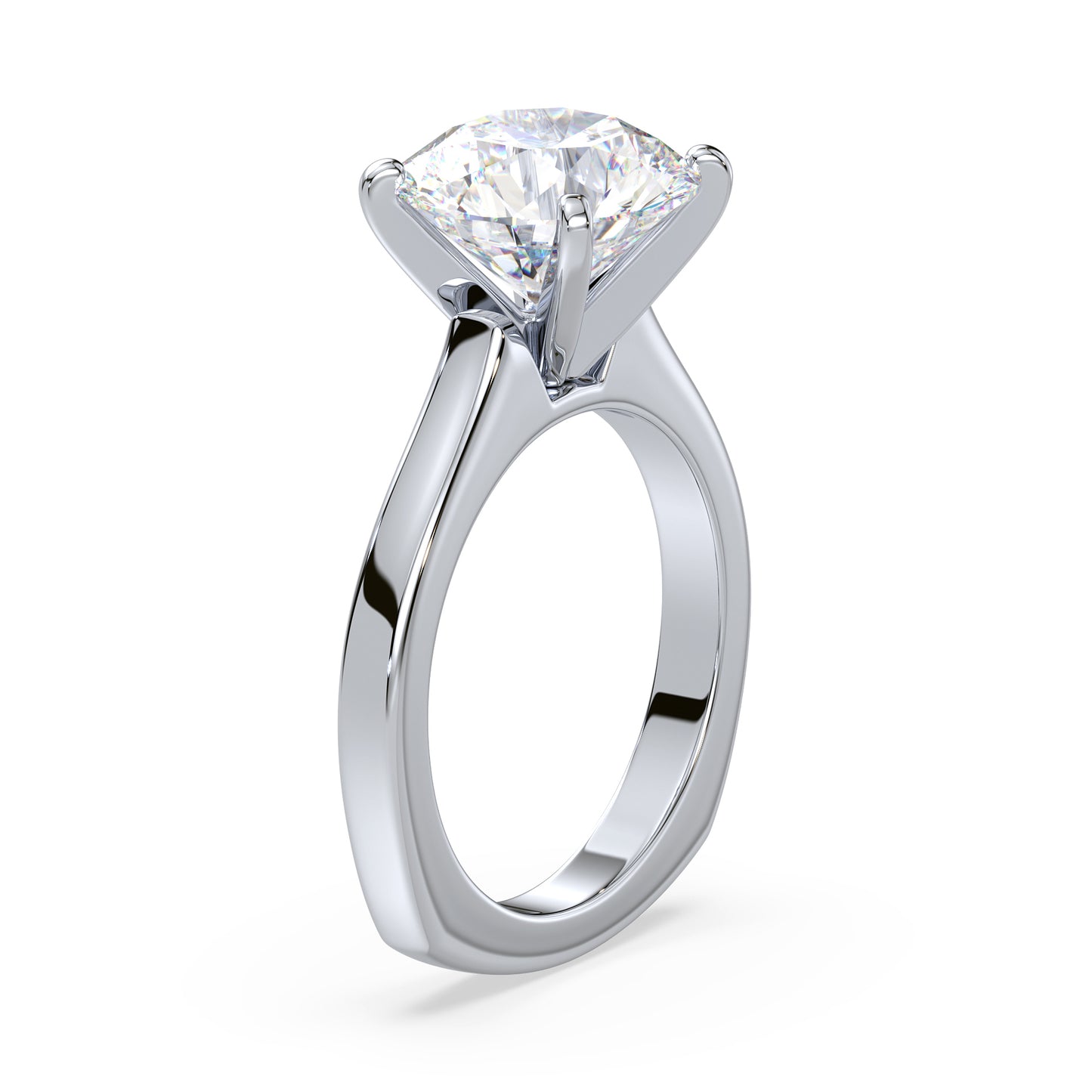 Radiant Round Diamond Solitaire Ring