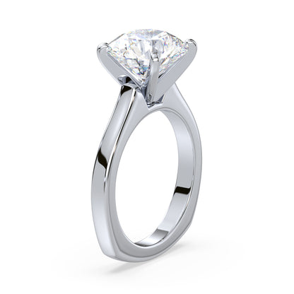 Radiant Round Diamond Solitaire Ring