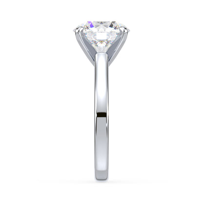 Radiant Round Diamond Solitaire Ring