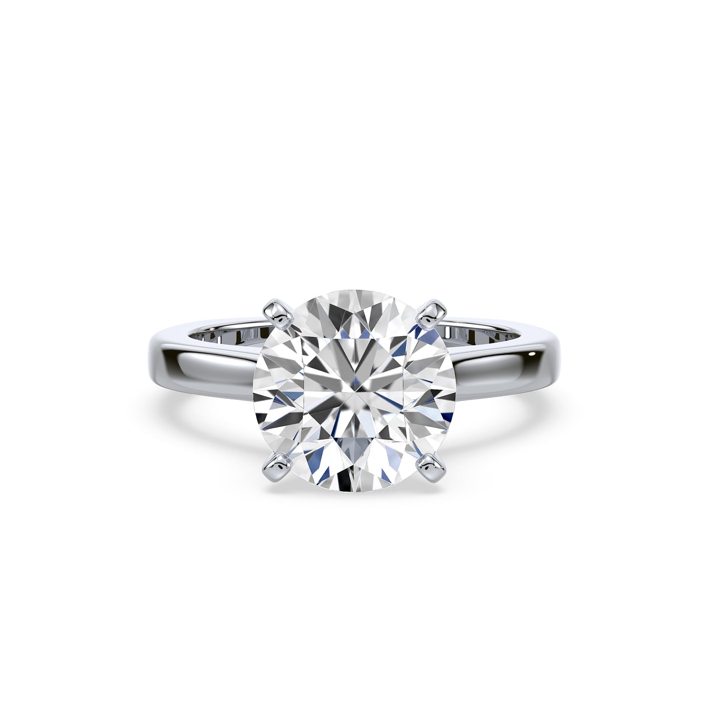 Radiant Round Diamond Solitaire Ring