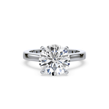 Radiant Round Diamond Solitaire Ring
