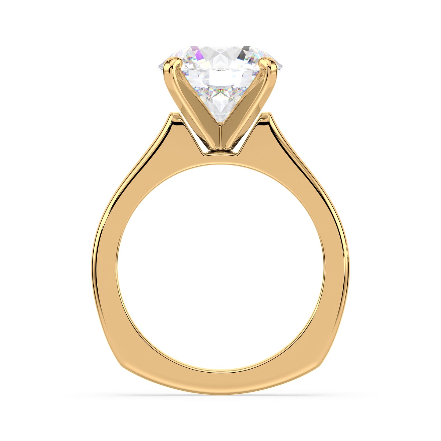 Radiant Round Diamond Solitaire Ring