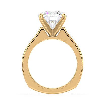 Radiant Round Diamond Solitaire Ring
