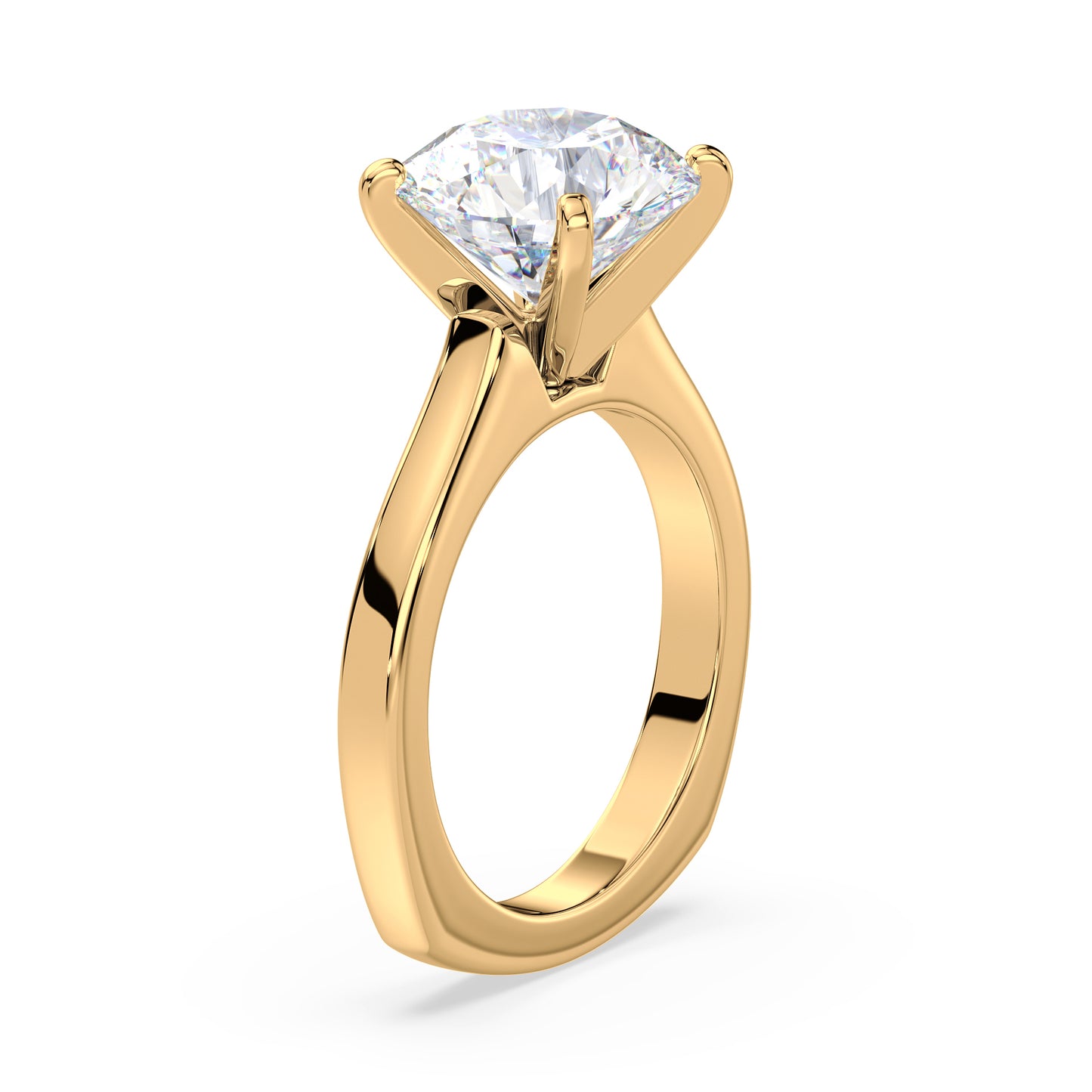 Radiant Round Diamond Solitaire Ring