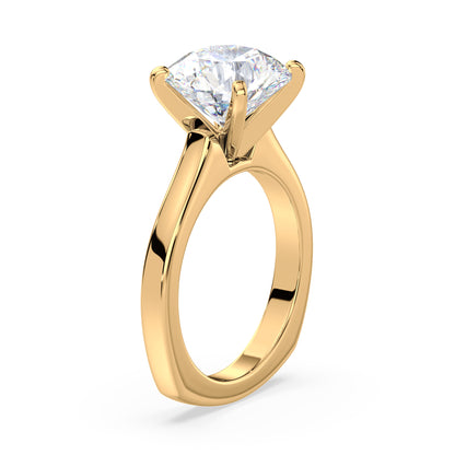Radiant Round Diamond Solitaire Ring