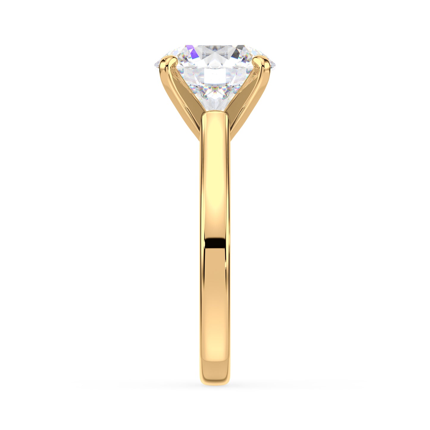 Radiant Round Diamond Solitaire Ring