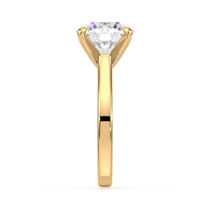 Radiant Round Diamond Solitaire Ring