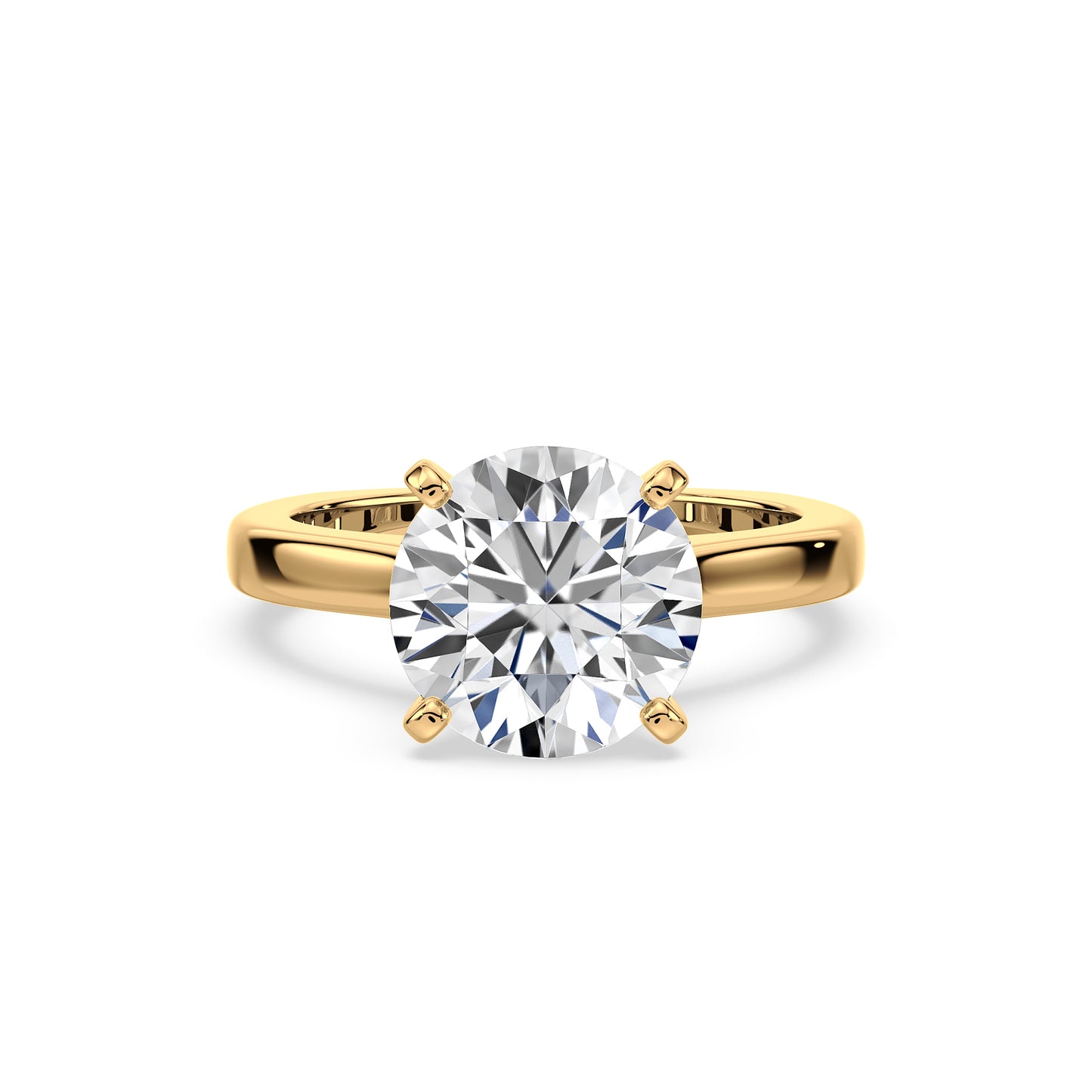 Radiant Round Diamond Solitaire Ring