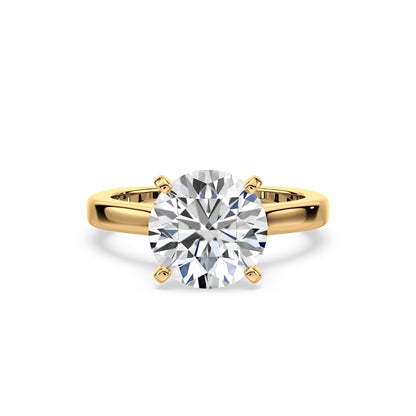 Radiant Round Diamond Solitaire Ring