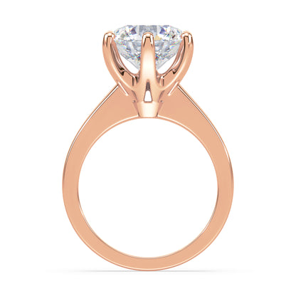 Refined Six-Prong Solitaire Diamond Ring